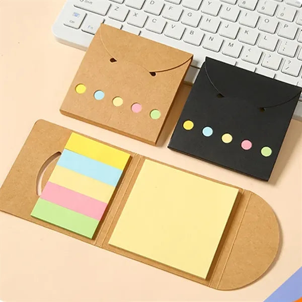 2-in-1 Self-Adhesive Folding Sticky Notes and Strips Set