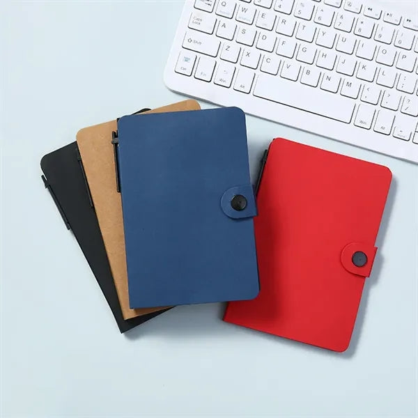 Portable Notepad Tearable Sticky Notes Set with Pen Holder