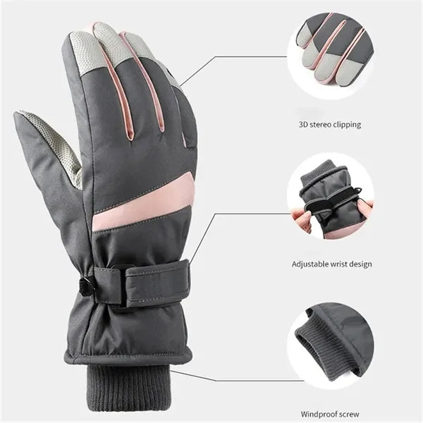Windproof Warm Touchscreen Anti-Slip Snow Ski Gloves