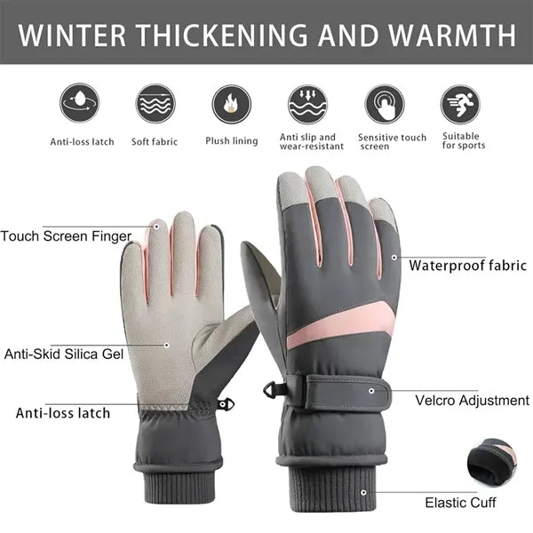 Windproof Warm Touchscreen Anti-Slip Snow Ski Gloves
