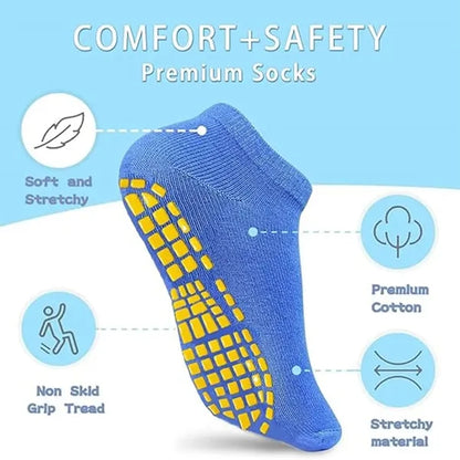 Breathable Non-Slip Trampoline Socks for Adults and Kids