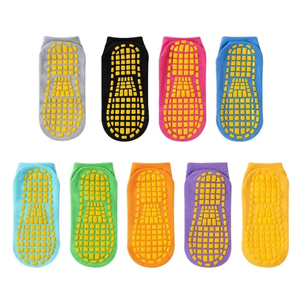 Breathable Non-Slip Trampoline Socks for Adults and Kids