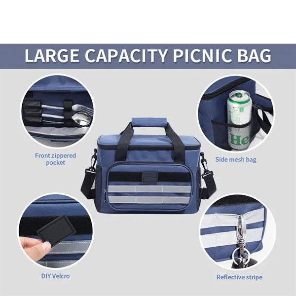 Large Capacity Camping Picnic Cooler Insulated Bag