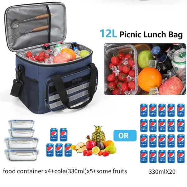 Large Capacity Camping Picnic Cooler Insulated Bag