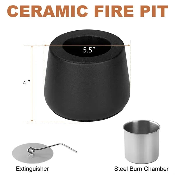 Portable Tabletop Fire Pit Mini Fireplace Bowl