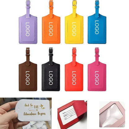 PU Leather Luggage Tag Case