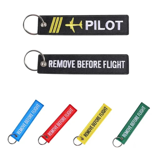 Double Sided Embroidered Custom Logo Keychain