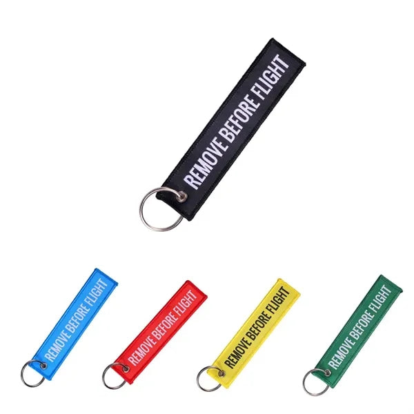 Double Sided Embroidered Custom Logo Keychain