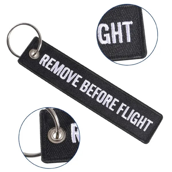 Double Sided Embroidered Custom Logo Keychain