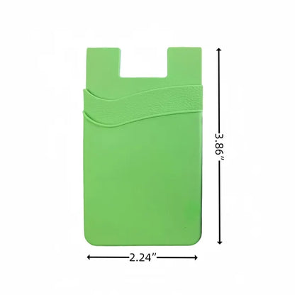 Ultra Slim Double Silicone Phone Card Holder Back Pocket