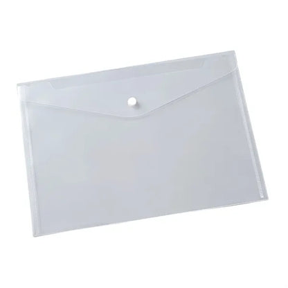 A4 Plastic Envelope Clear Folder With Snap Closure Office