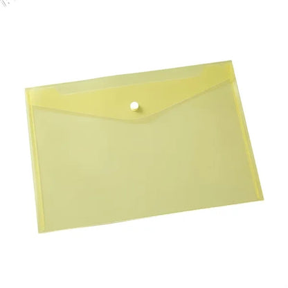 A4 Plastic Envelope Clear Folder With Snap Closure Office