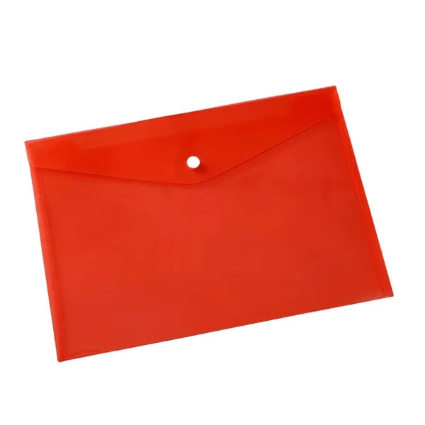 A4 Plastic Envelope Clear Folder With Snap Closure Office