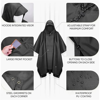 Hooded Rain Poncho