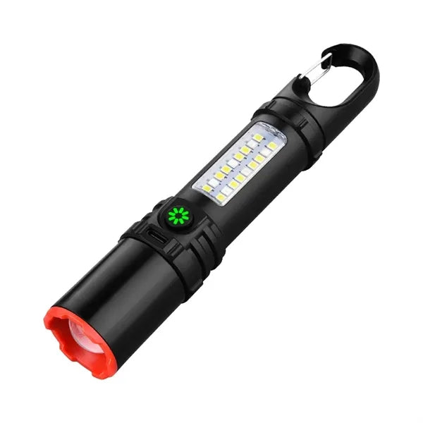 Multi-functional flashlight rechargeable