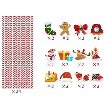 24pcs Christmas Theme Party Decoration Straws