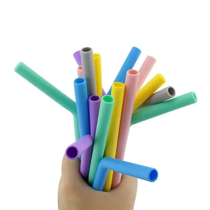 Eco-Friendly Collapsible Silicone Straw Set