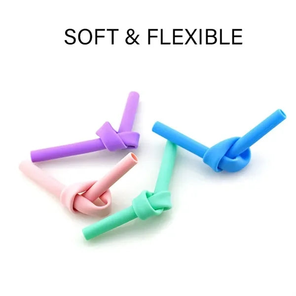 Eco-Friendly Collapsible Silicone Straw Set