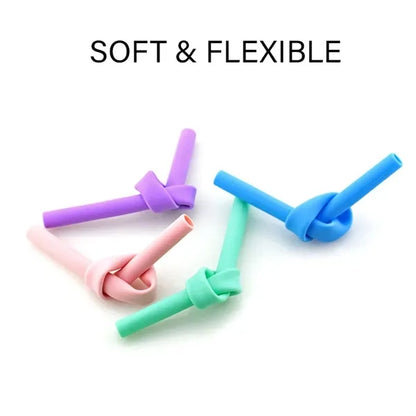 Eco-Friendly Collapsible Silicone Straw Set