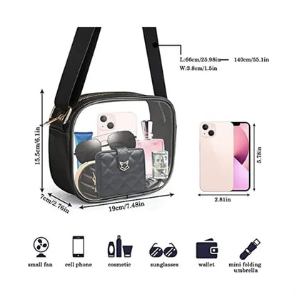 Stadium Approved Clear Crossbody Bags for Concerts Sports