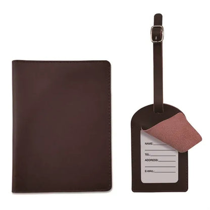 Premium Leather Luggage Bag Case Tags with Privacy Cover