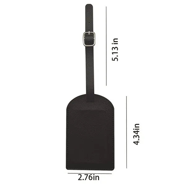 Premium Leather Luggage Bag Case Tags with Privacy Cover
