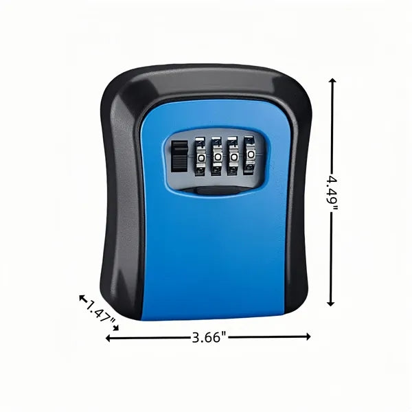 4 Digit Combination Key Lock Box Outdoor Wall Mount Safe
