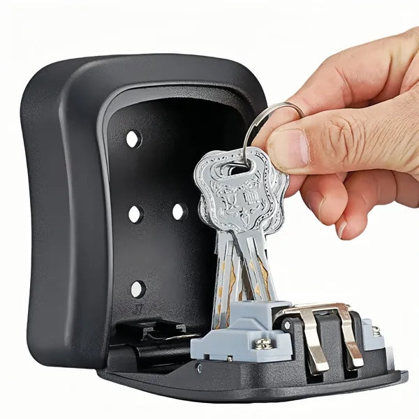 4 Digit Combination Key Lock Box Outdoor Wall Mount Safe