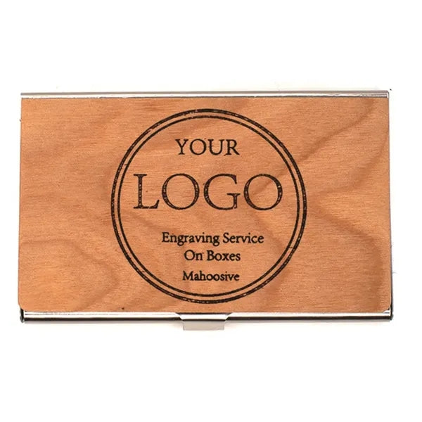 Walnut Wood Business Holder Slim Name Card Case Wallet