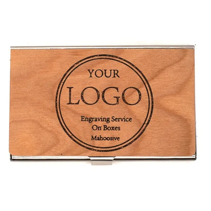 Walnut Wood Business Holder Slim Name Card Case Wallet
