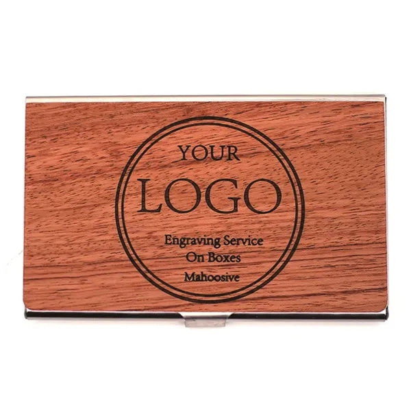 Walnut Wood Business Holder Slim Name Card Case Wallet
