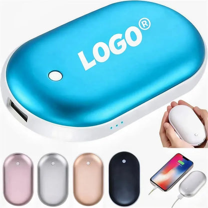 2 In 1 5000mAh Portable Rechargeable Power Bank Hand Warmer