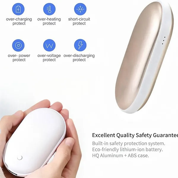 2 In 1 5000mAh Portable Rechargeable Power Bank Hand Warmer