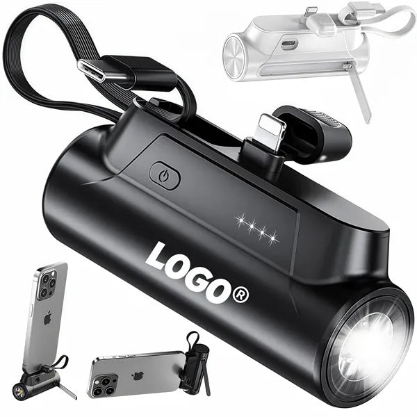 3000mah Portable Fast Charger With Flashlight Phone Holder