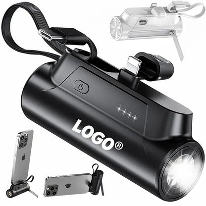 3000mah Portable Fast Charger With Flashlight Phone Holder