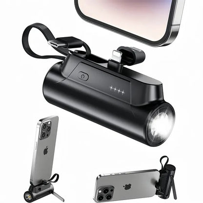 3000mah Portable Fast Charger With Flashlight Phone Holder