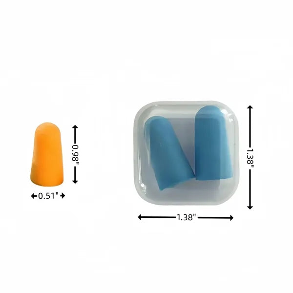 Health Sleeping Ear Plugs In Square Case Travel Essentials