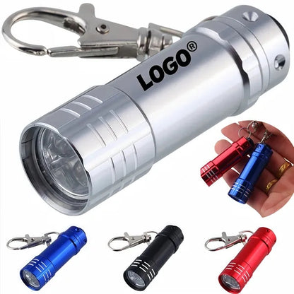 Gift Pocket Aluminum Mini LED Flashlight With Key Chain