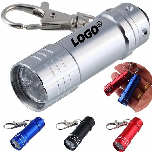 Gift Pocket Aluminum Mini LED Flashlight With Key Chain