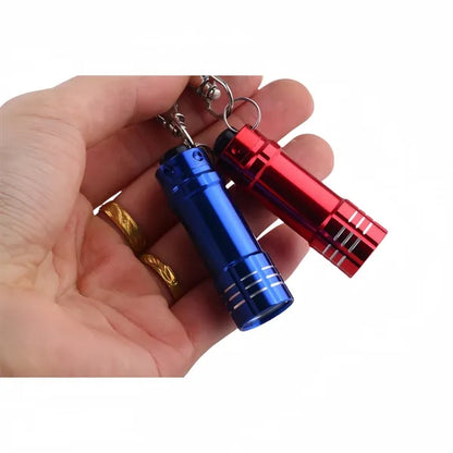 Gift Pocket Aluminum Mini LED Flashlight With Key Chain