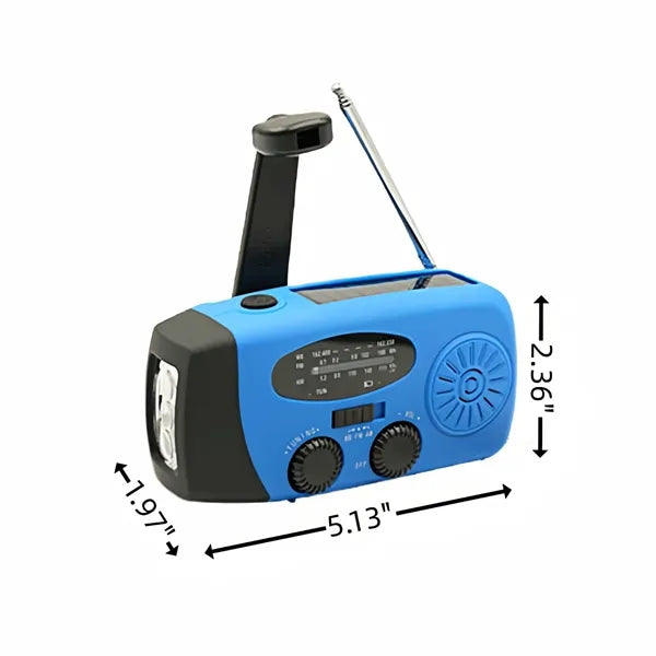 Portable Emergency Hand Crank Radio With Led Flashlight
