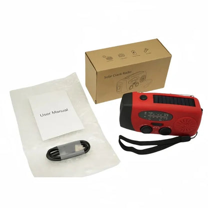 Portable Emergency Hand Crank Radio With Led Flashlight