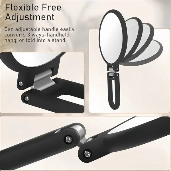 Double Sided Magnifying Mirror Adjustable Travel Handheld