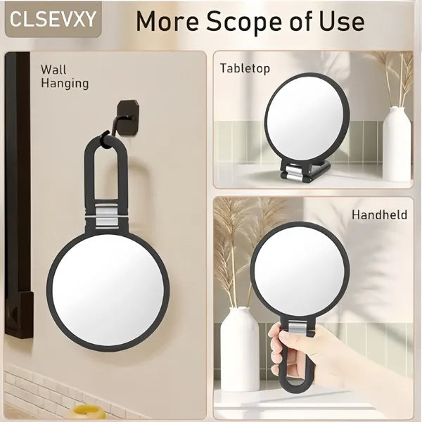 Double Sided Magnifying Mirror Adjustable Travel Handheld