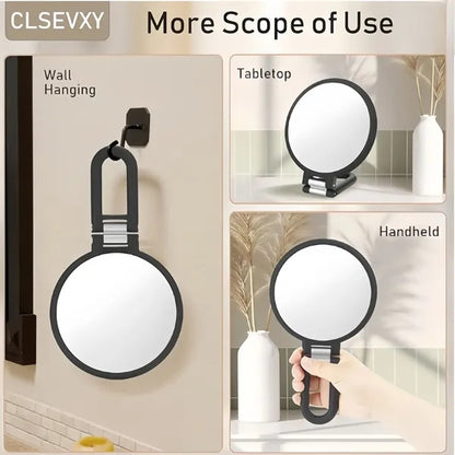 Double Sided Magnifying Mirror Adjustable Travel Handheld