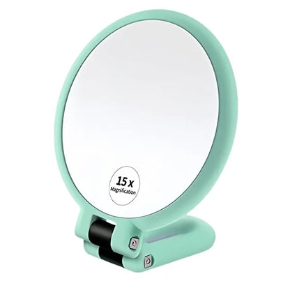 Double Sided Magnifying Mirror Adjustable Travel Handheld