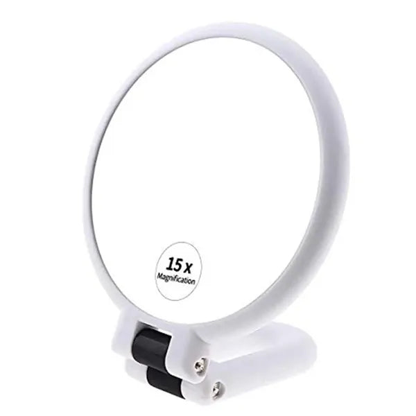 Double Sided Magnifying Mirror Adjustable Travel Handheld