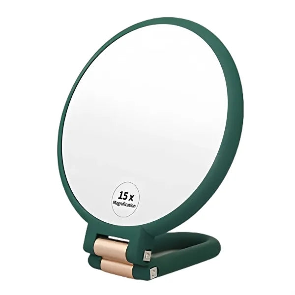 Double Sided Magnifying Mirror Adjustable Travel Handheld