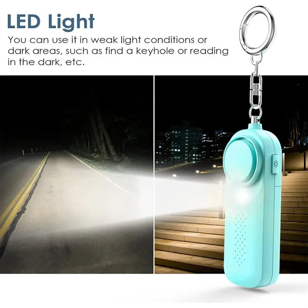 Emergency security protection lighting safety alarm keychain