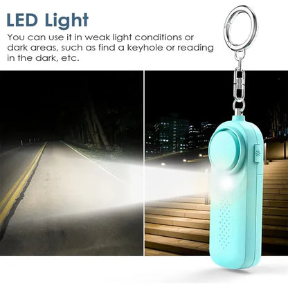 Emergency security protection lighting safety alarm keychain